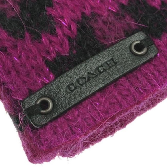 Coach Ocelot Touch Glove in Cranberry - Picture 7 of 8